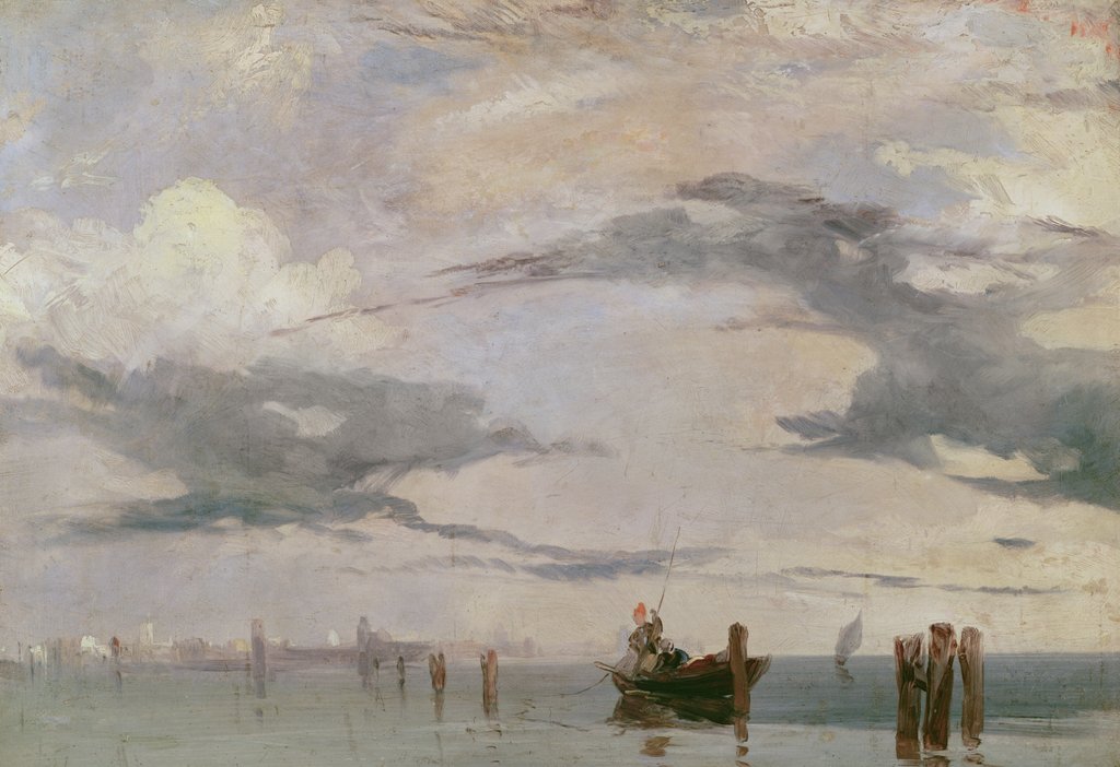 Detail of View of the Lagoon near Venice, 1826 by Richard Parkes Bonington