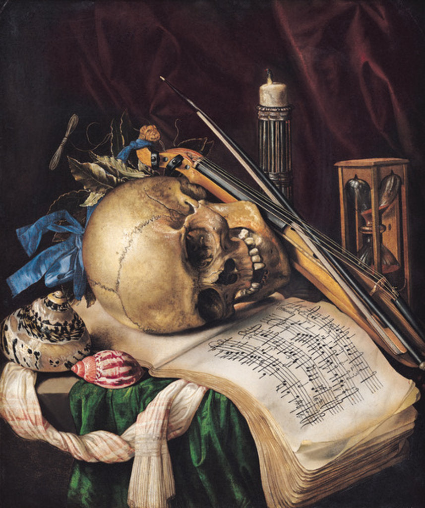 Detail of Vanitas by Simon Renard de Saint-Andre