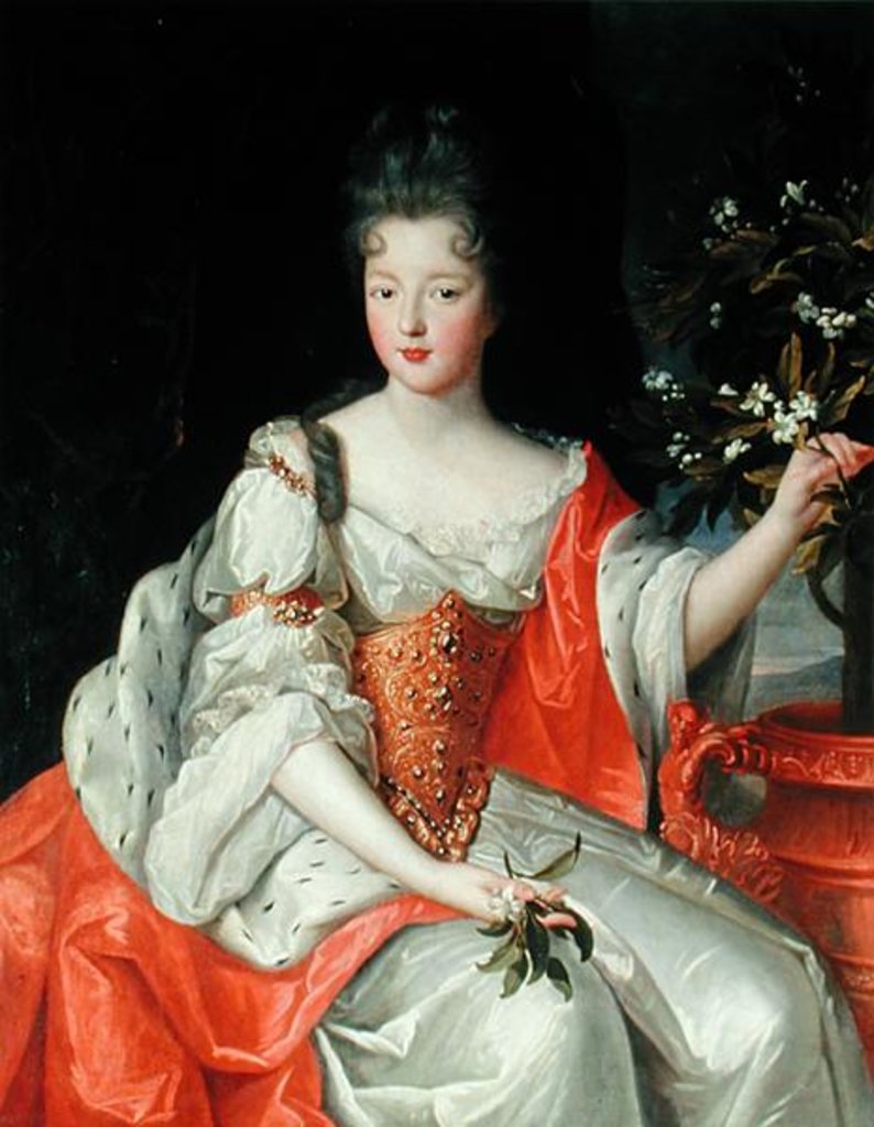 Detail of Portrait of Louise-Francoise de Bourbon late 17th century by French School