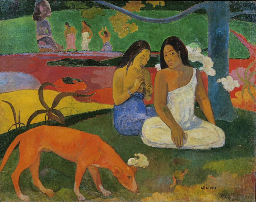Detail of Arearea, 1892 by Paul Gauguin