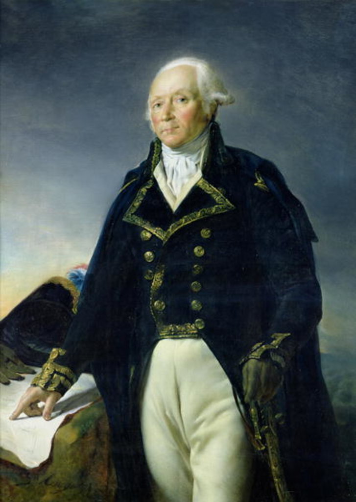 Detail of Portrait of Francois-Christophe Kellermann c.1835 by Georges Rouget