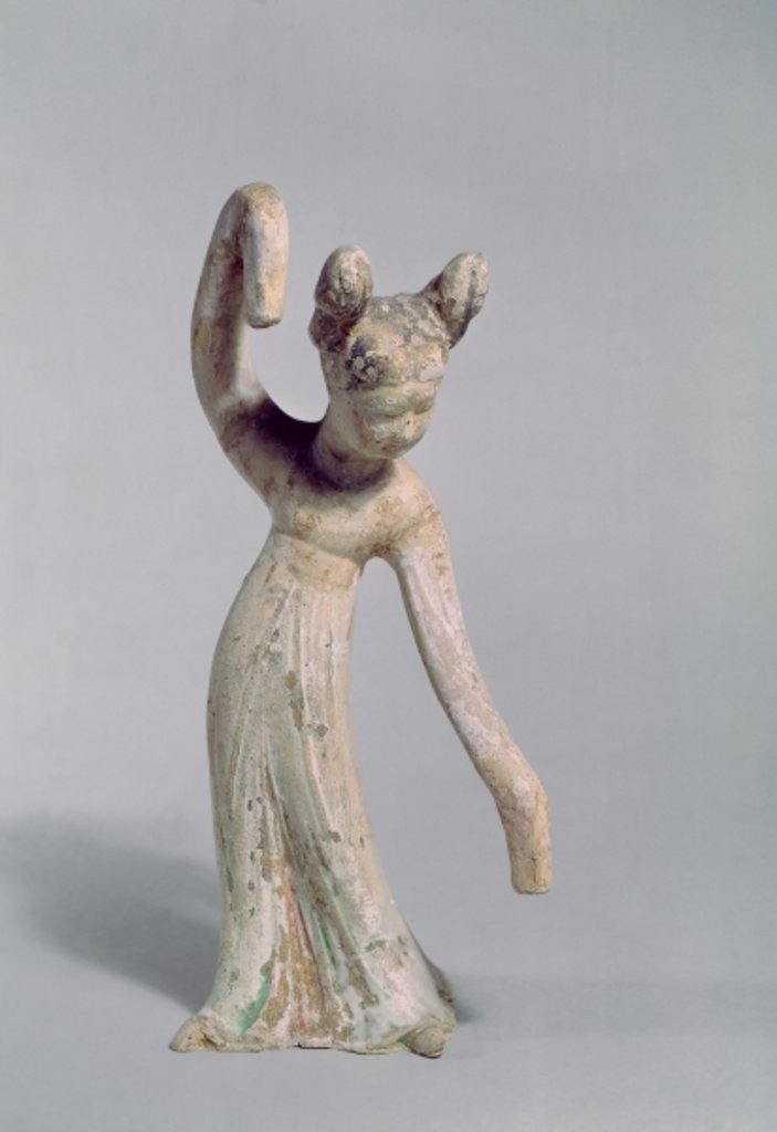 Detail of Funerary statue of a dancer, Tang Dynasty by School Chinese