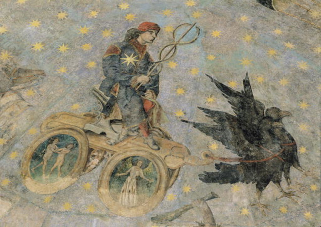 Detail of The Chariot of Mercury, detail from the vaulting of the 'Cielo de Salamanca', c.1480-90 by Fernando Gallego