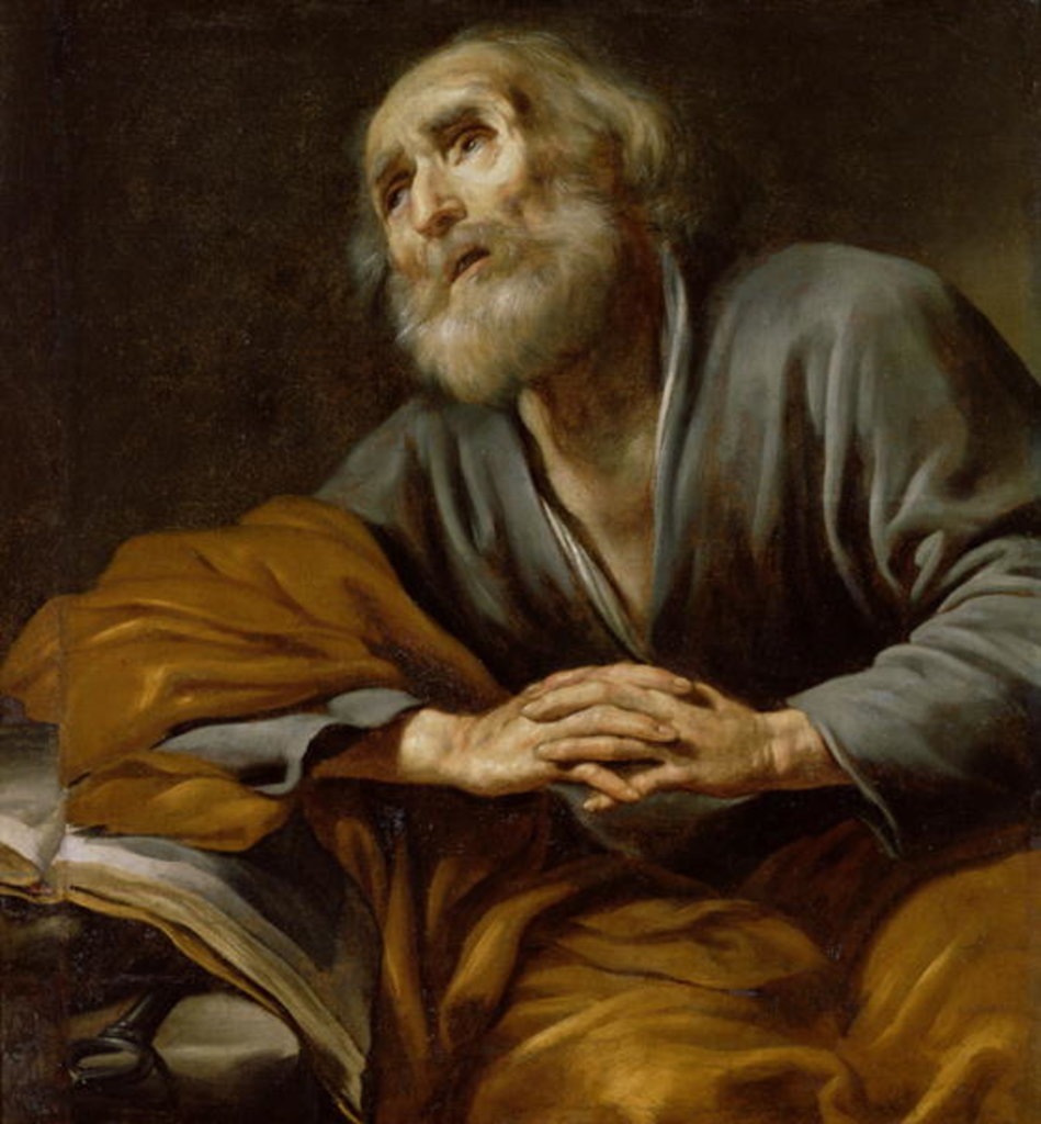 Detail of St. Peter Repentant by Claude Vignon