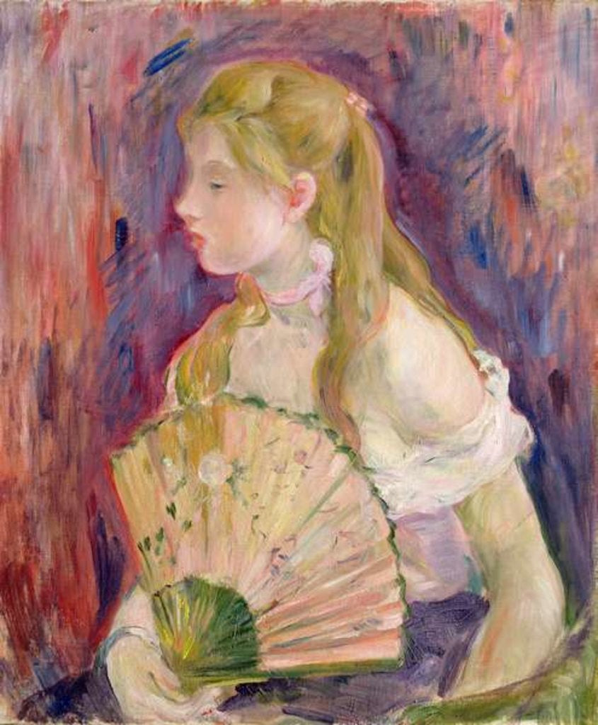 Detail of Young Girl with a Fan, 1893 by Berthe Morisot