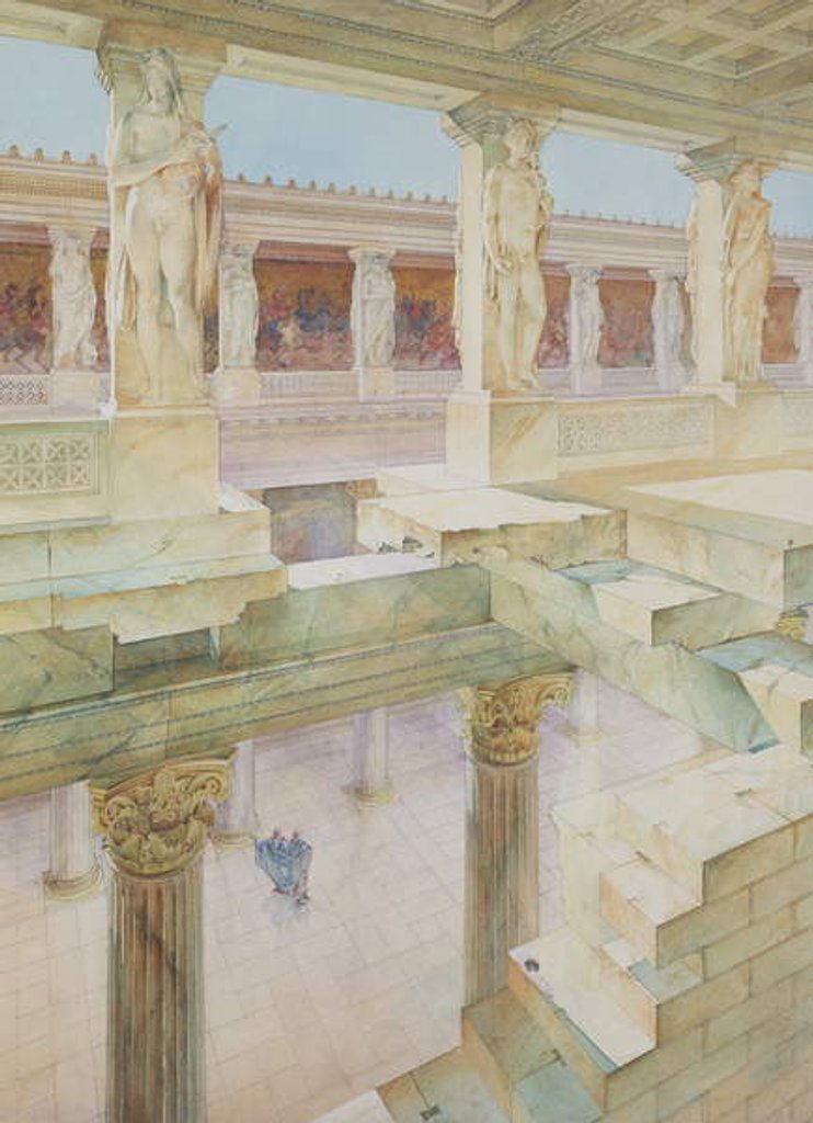 Detail of Study of a Roman Temple by Georges Paul Chedanne