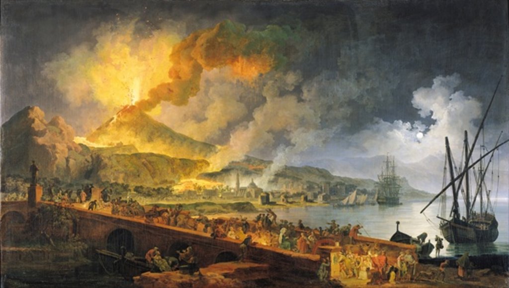Detail of Eruption of Vesuvius in 1771, 1779 by Pierre Jacques Volaire