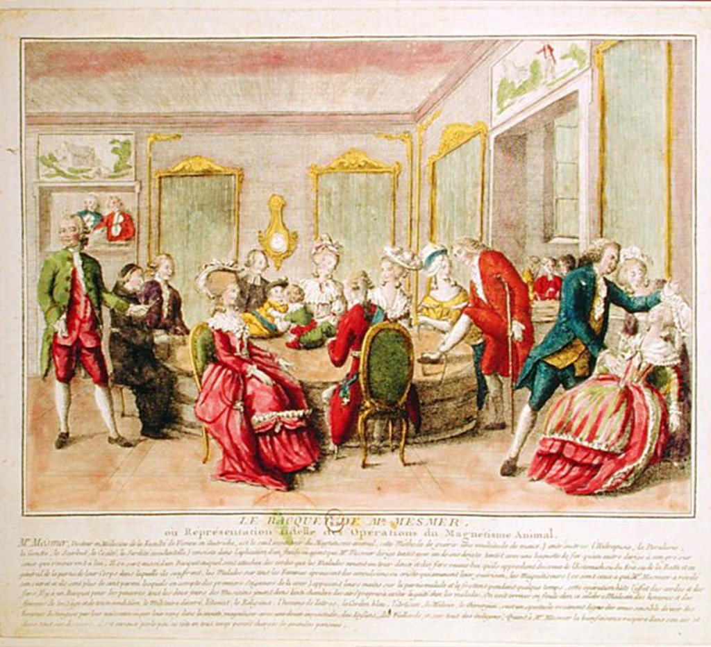 Detail of Hypnotism Session with Franz Anton Mesmer 1784 by French School