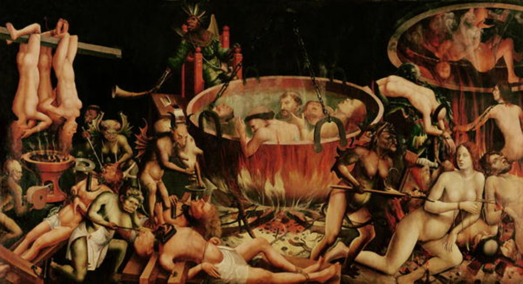 Detail of Hell by Portuguese School