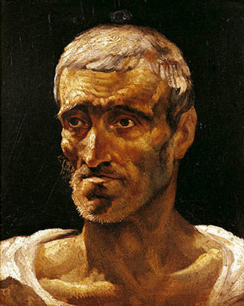 Detail of Head of a Shipwrecked Man, study for the Raft of Medusa, 1817-19 by Theodore Gericault
