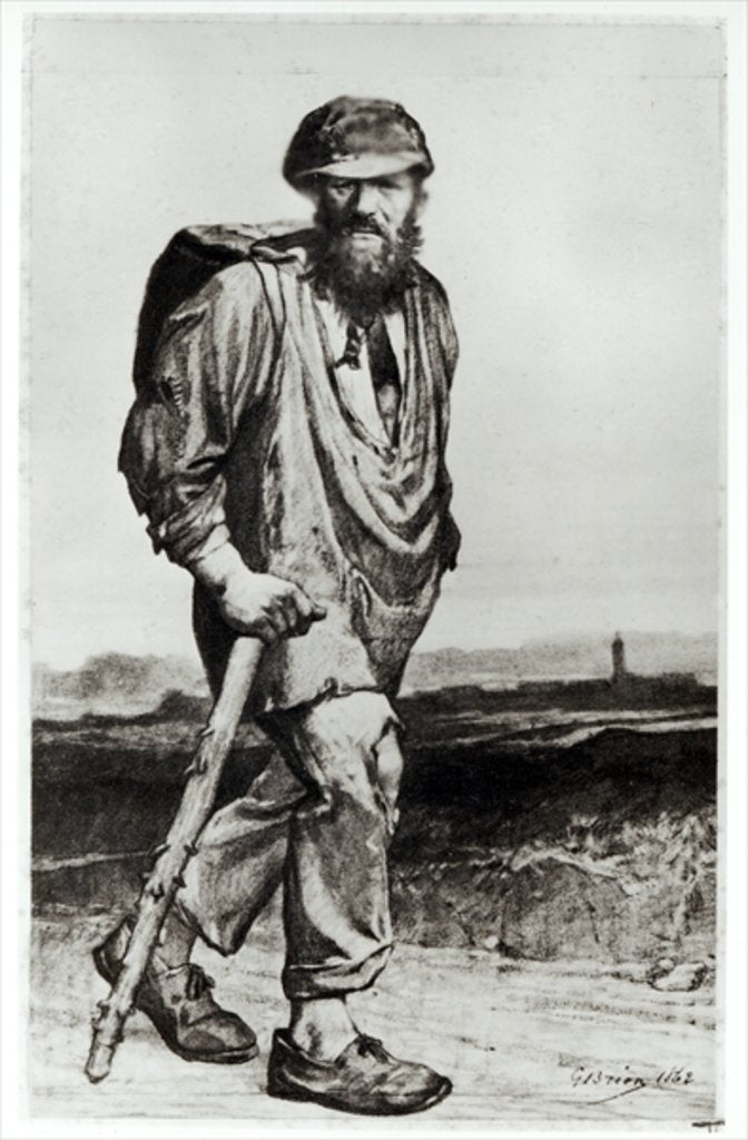 Detail of Jean Valjean by Gustave Brion