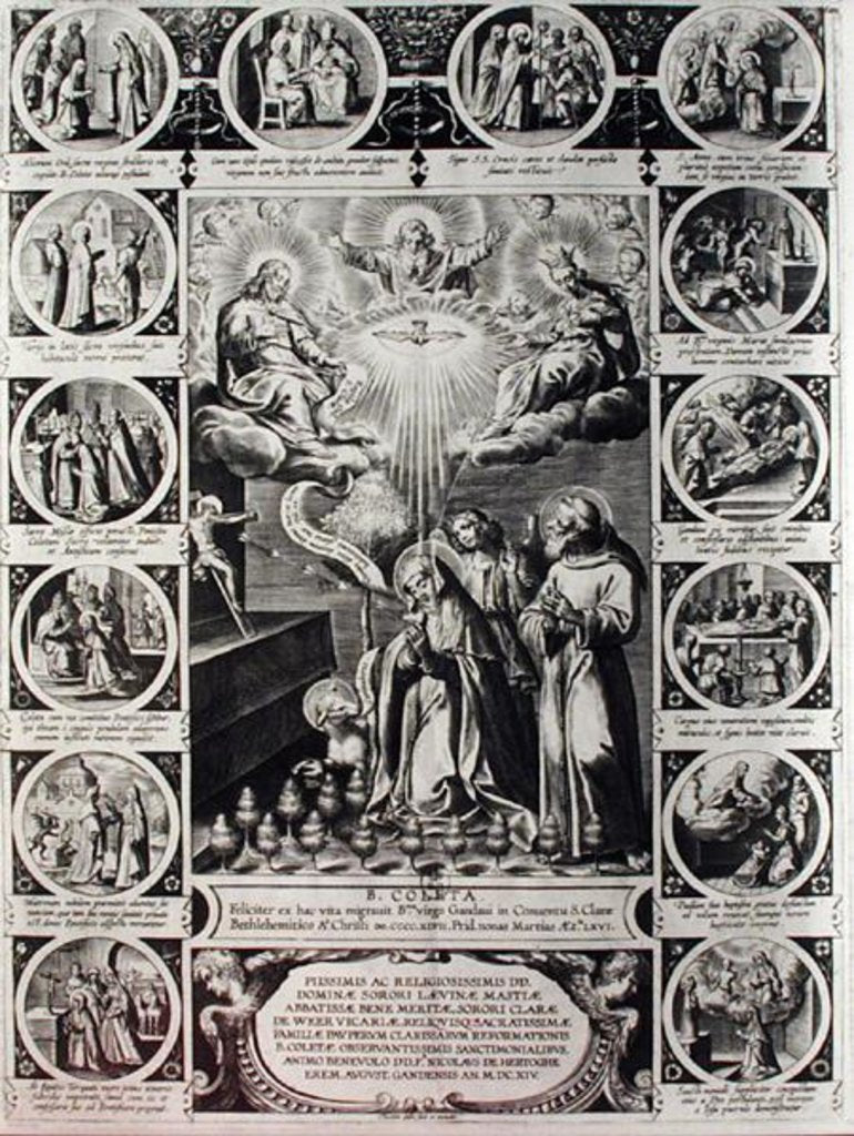 Detail of Scenes from the Life of St. Colette by Theodor Galle