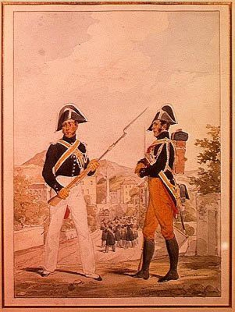 Detail of Police Officers of the Garde des Consuls in Uniform by Karl Loeillot-Hartwig