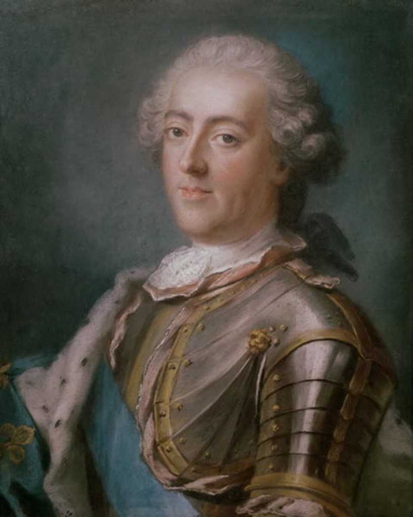 Detail of Portrait of Louis XV King of France by Gustav Lundberg