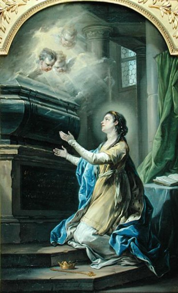 Detail of St. Clotilda by Carle van Loo