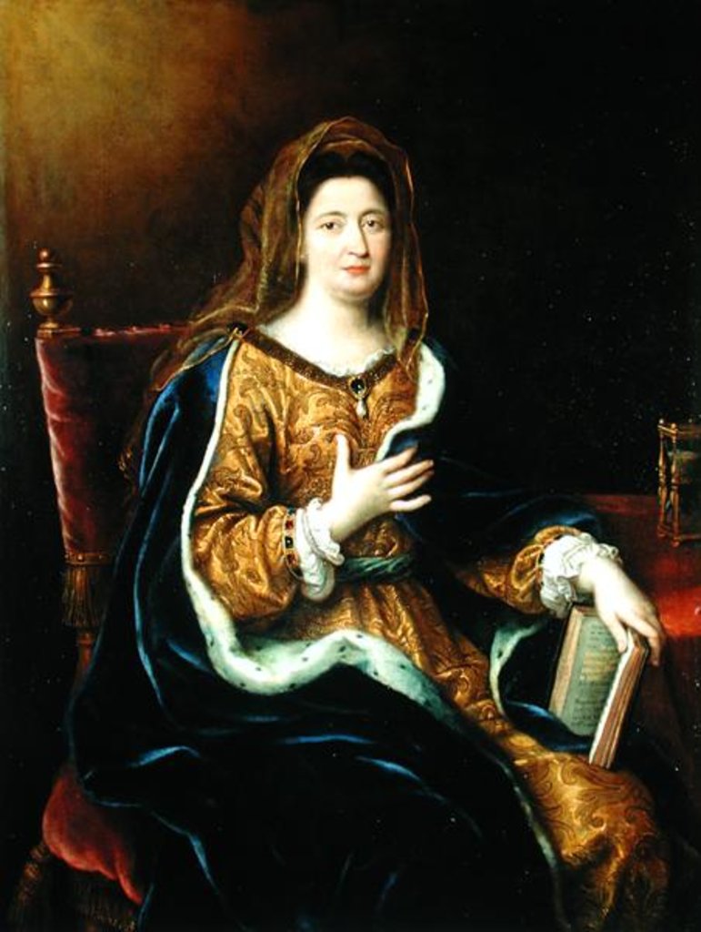 Detail of Portrait of Francoise d'Aubigne Marquise de Maintenon, c.1694 by Pierre Mignard