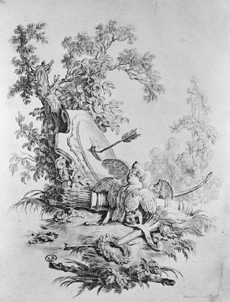 Detail of The Two Pigeons by Giles Demarteau