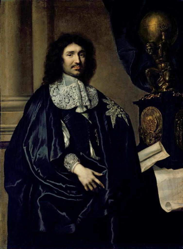 Detail of Portrait of Jean-Baptiste Colbert, 1666 by Claude Lefebvre