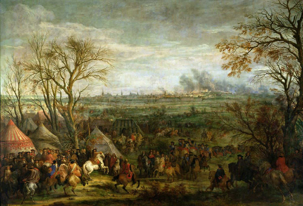 Detail of The Taking of Cambrai in 1677 by Louis XIV, late 17th century by Adam Frans van der Meulen