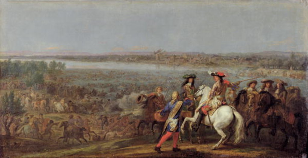 Detail of The Crossing of the Rhine, 12th June 1672 by Adam Frans van der Meulen