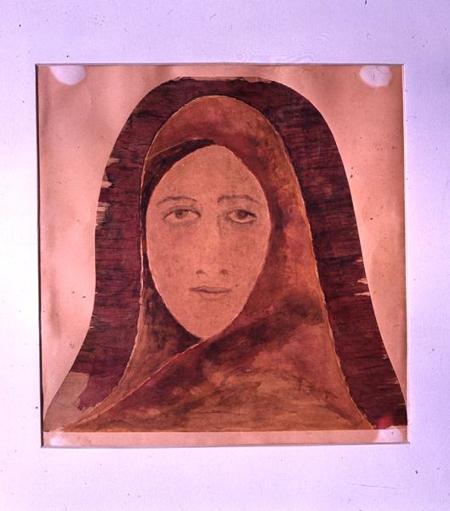 Detail of Head of a Woman by Rabindranath Tagore