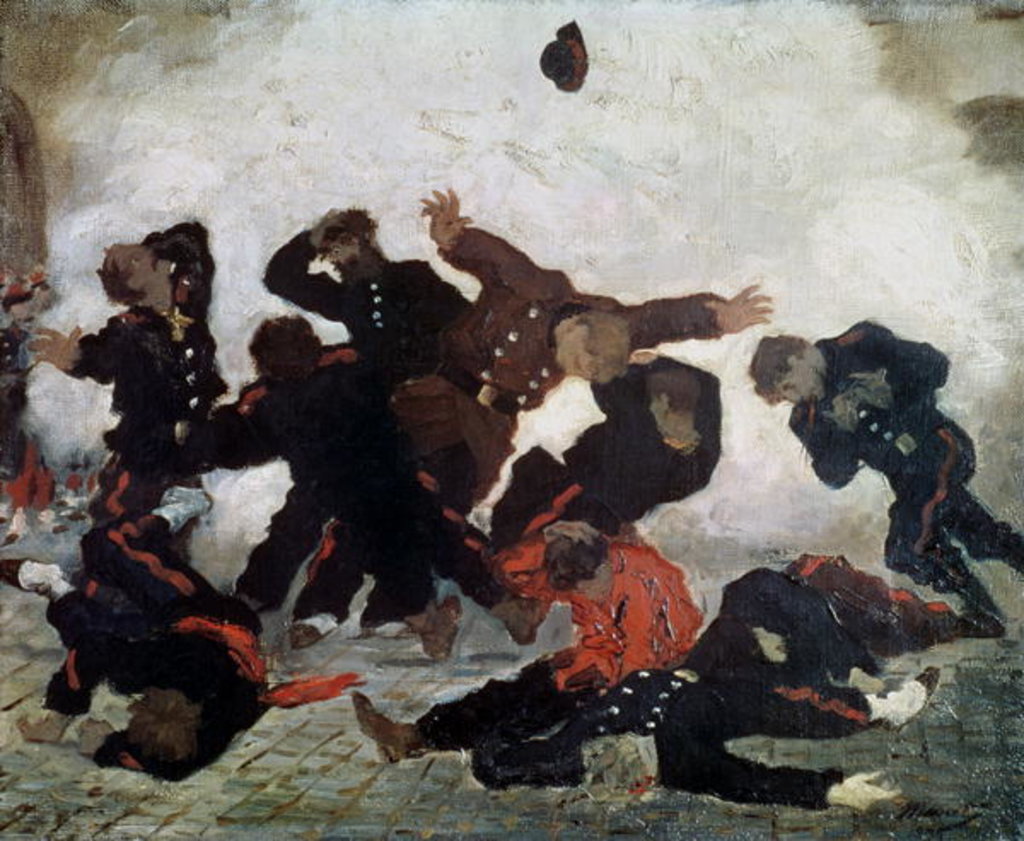 Detail of The Execution, after 1871 by French School