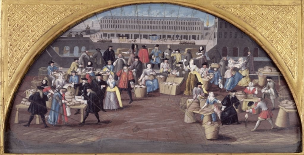 Detail of Bread and Poultry Market at Quai des Grands Augustins by French School