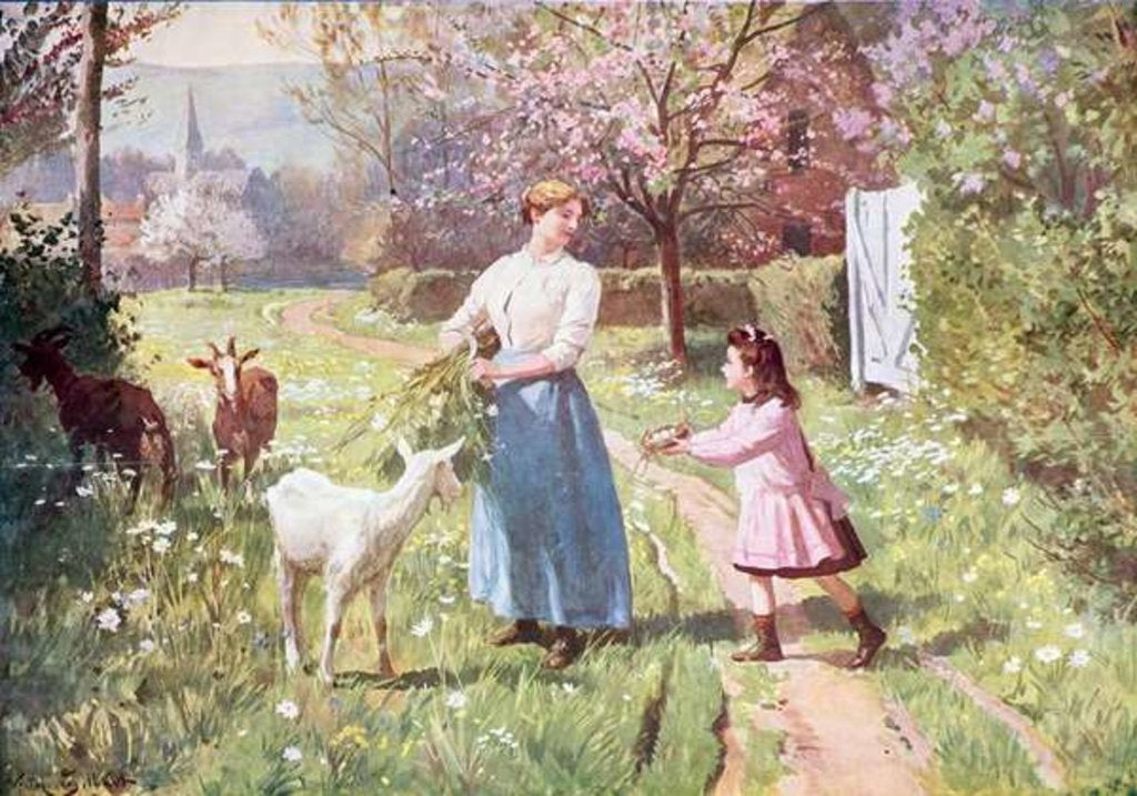 Detail of Easter Eggs in the Country, 1908 by Victor Gabriel Gilbert