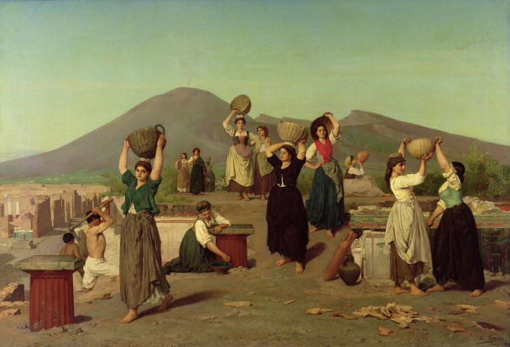 Detail of The Excavations at Pompeii, 1865 by Edouard Alexandre Sain