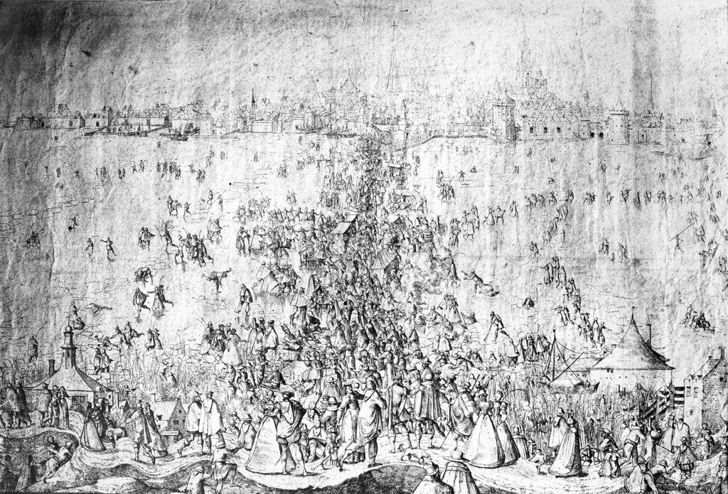 Detail of Amusements on the River Escaut by Joris Hoefnagel