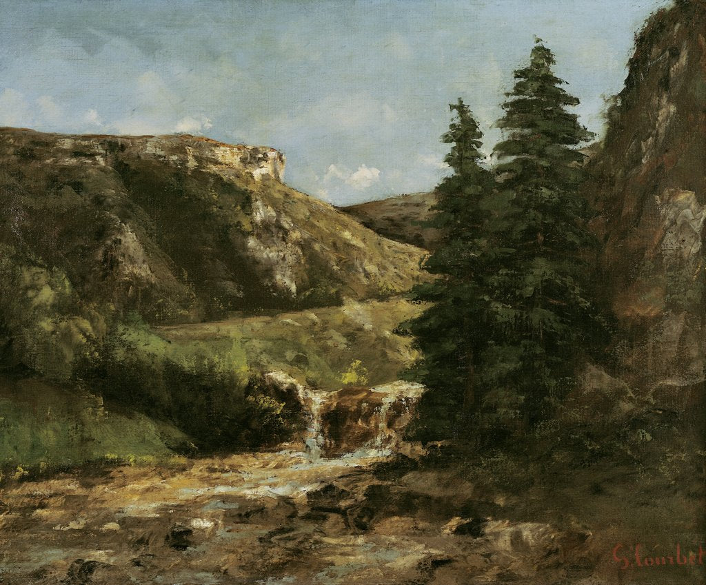 Detail of Landscape near Ornans, c.1858 by Gustave Courbet