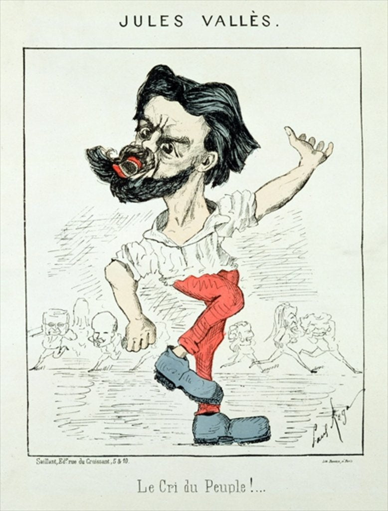 Detail of Caricature of Jules Valles by Paul Rega