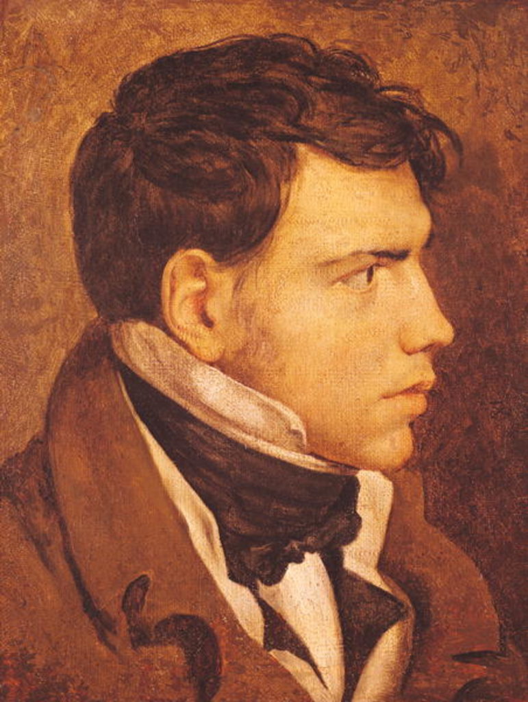 Detail of Portrait of a Young Man by Jean Auguste Dominique Ingres
