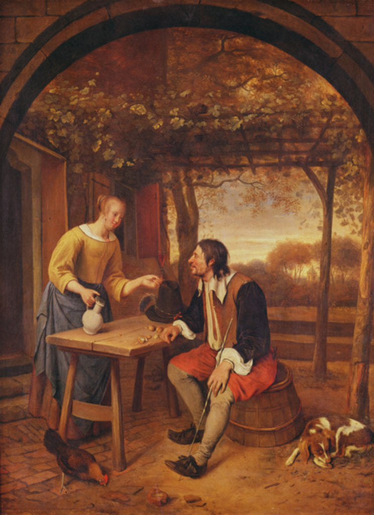 Detail of The Traveller's Rest by Jan Havicksz. Steen