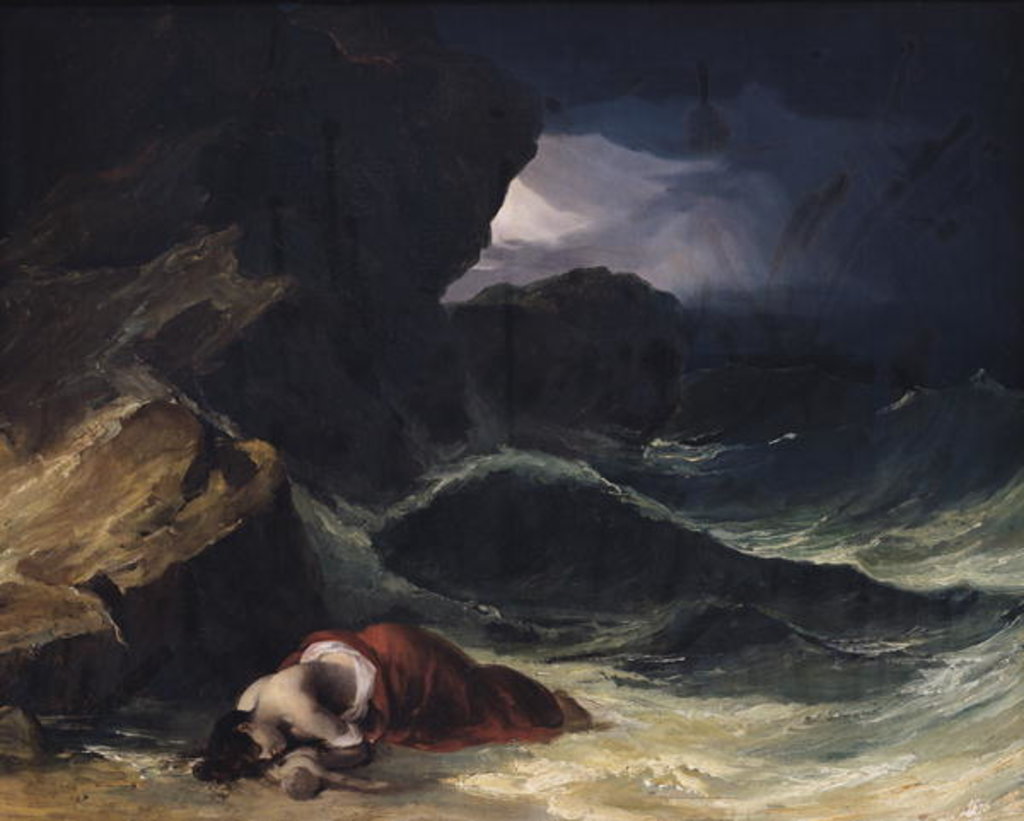 Detail of The Storm, or The Shipwreck by Theodore Gericault