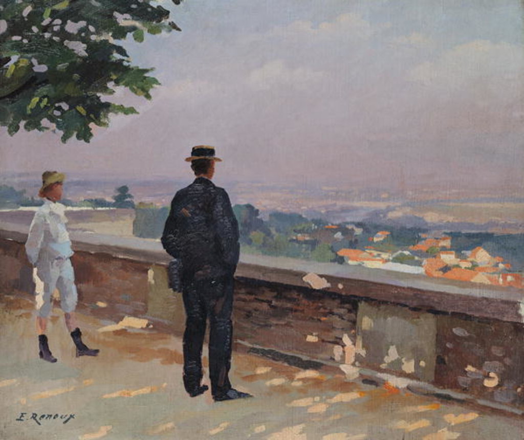 Detail of Paris from the observatory at Meudon by Jules Ernest Renoux