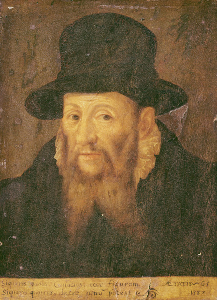 Detail of Jacques Cujas aged 65 by Augustin II Quesnel