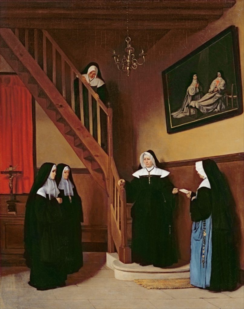 Detail of The Letter of Recommendation, 1859 by Francois Bonvin