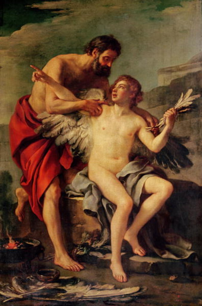 Detail of Daedalus Attaching Icarus' Wings, c.1754 by Joseph-Marie the Elder Vien