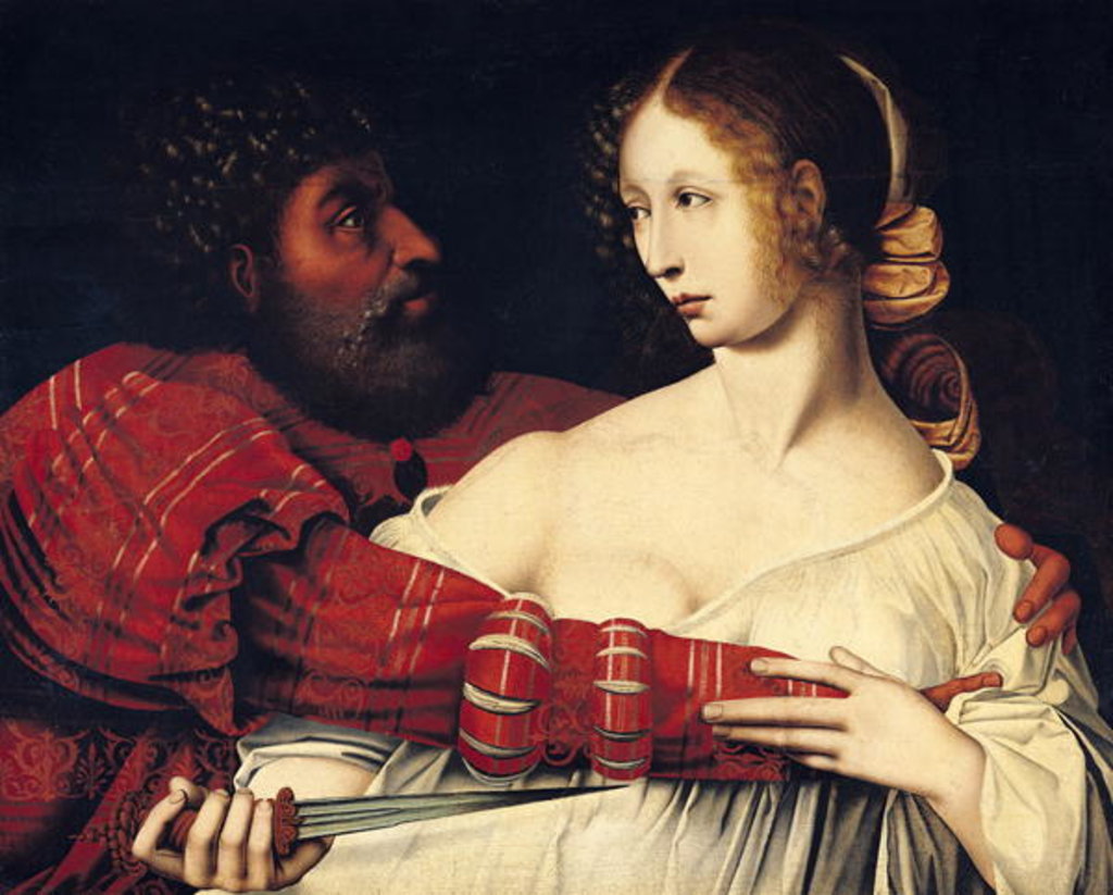 Detail of Tarquin and Lucretia by Jan Massys or Metsys