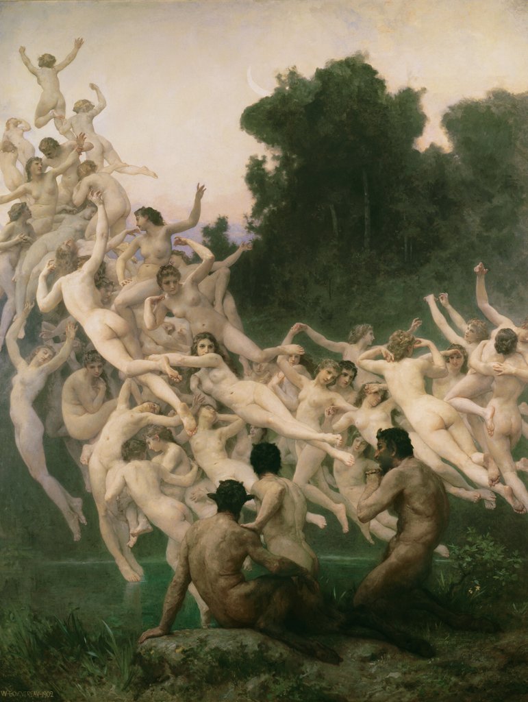 Detail of The Oreads, 1902 by William-Adolphe Bouguereau
