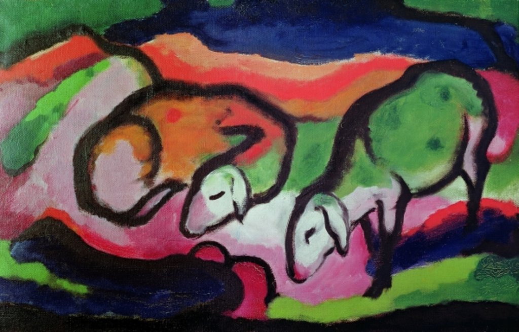 Detail of Sheep, 1912 by Franz Marc