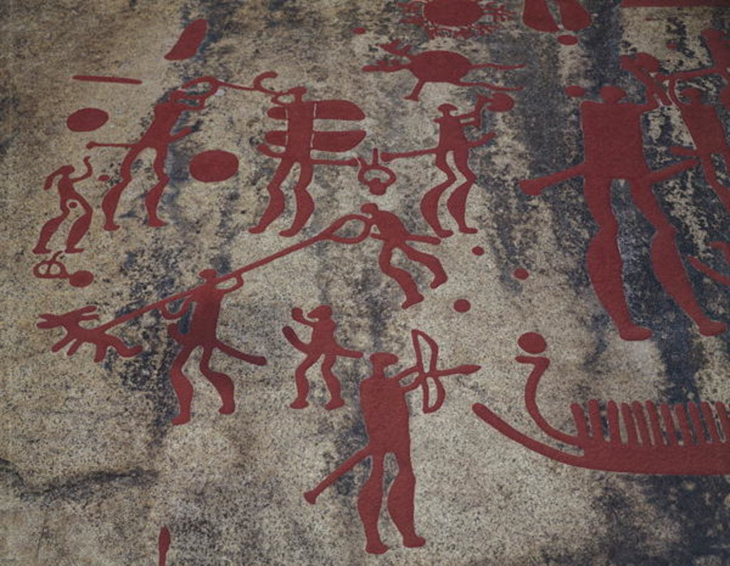 Detail of Hunting scenes by Protohistoric Protohistoric