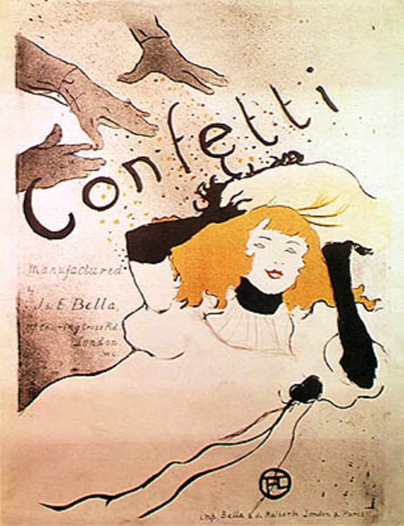 Detail of Confetti, 1893 by Henri de Toulouse-Lautrec