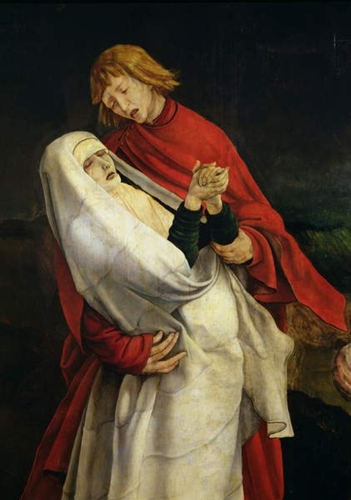 Detail of St. John the Evangelist and the Virgin by Matthias Grunewald