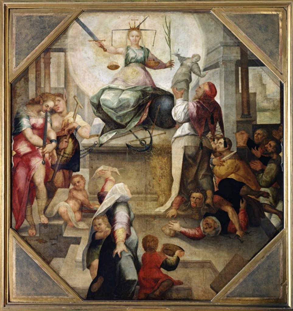 Detail of Justice by Domenico Beccafumi