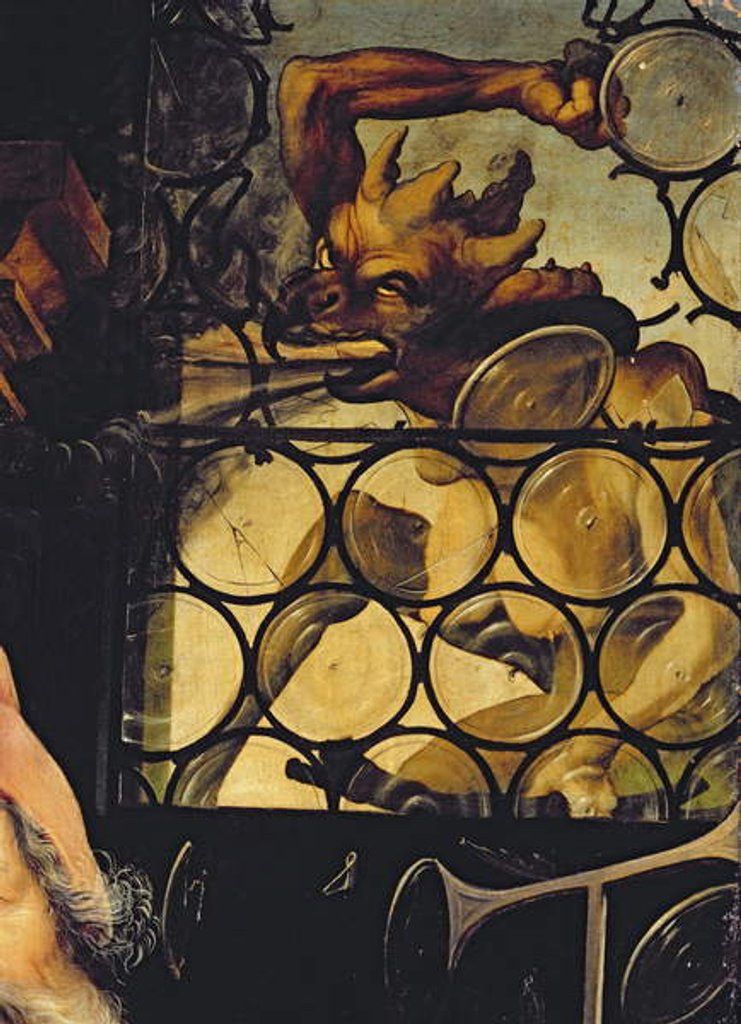 Detail of The Devil attacking the window by Matthias Grunewald