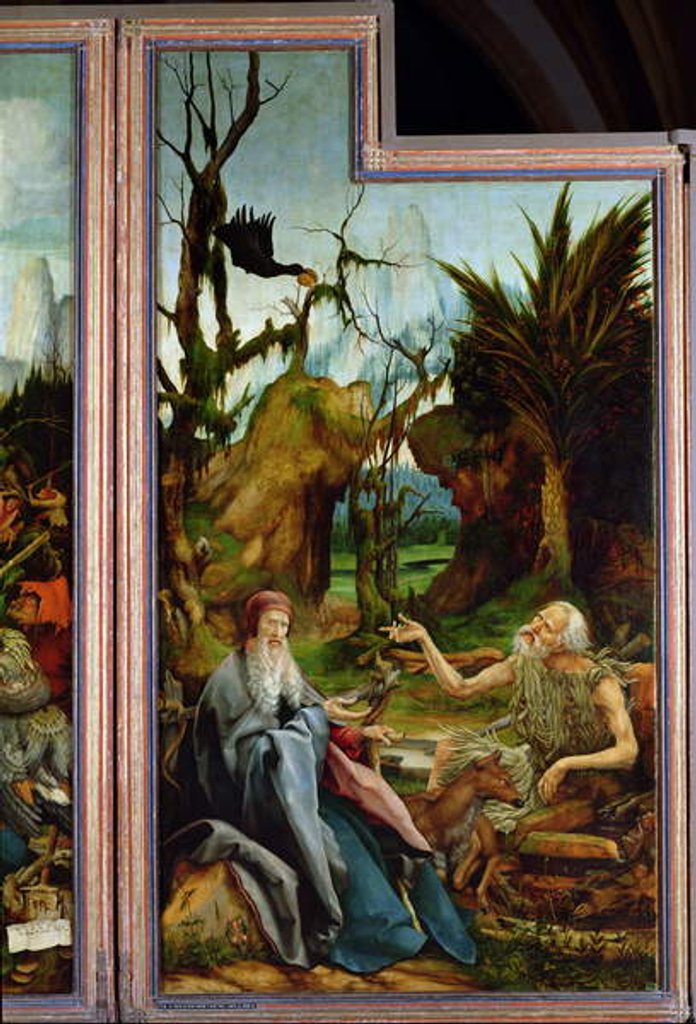 Detail of St. Anthony and St. Paul by Matthias Grunewald