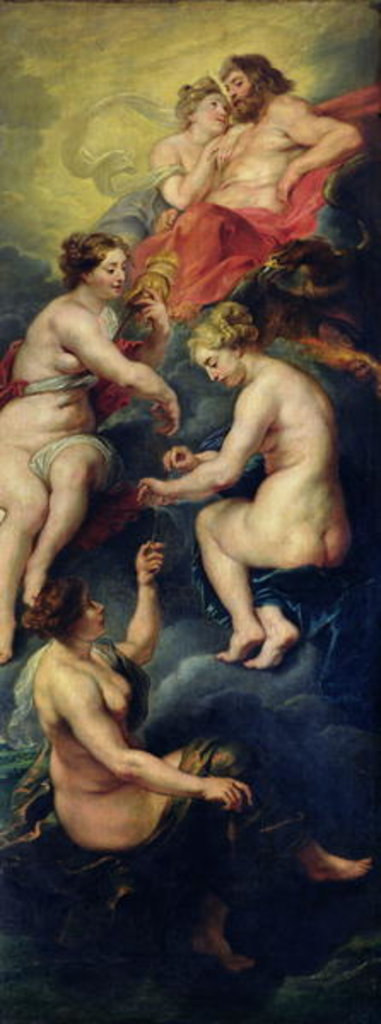 Detail of The Medici Cycle: The Three Fates Foretelling the Future of Marie de Medici 1621-25 by Peter Paul Rubens