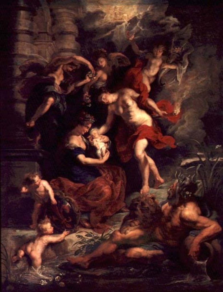 Detail of The Medici Cycle: The Birth of Marie de Medici 26th April 1573, 1621-25 by Peter Paul Rubens